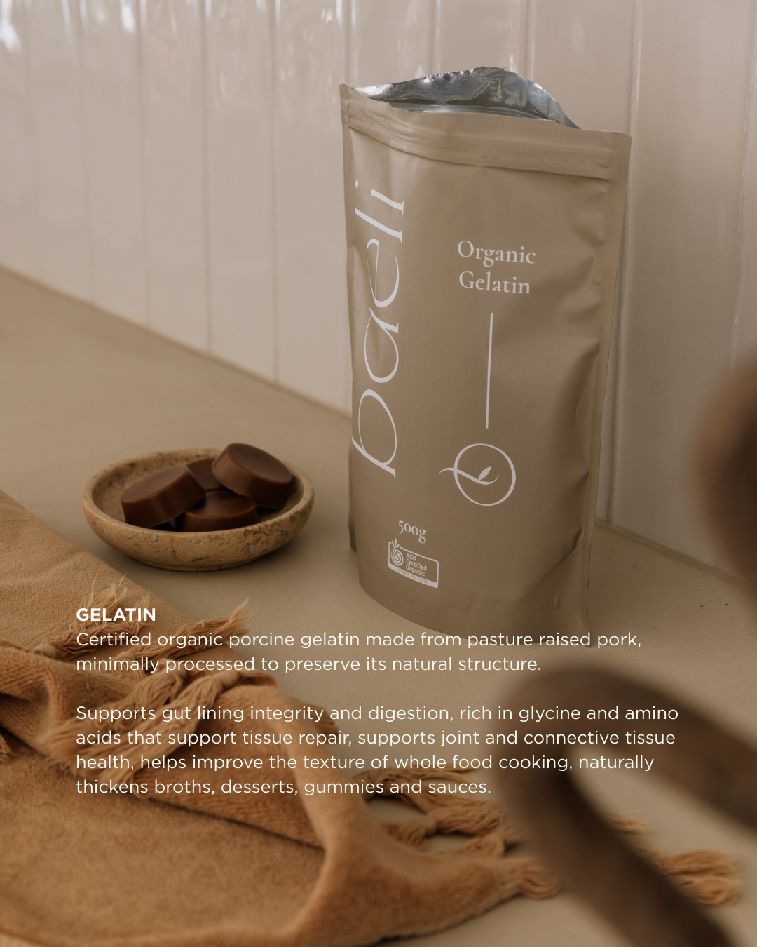 Certified Organic Porcine Gelatin