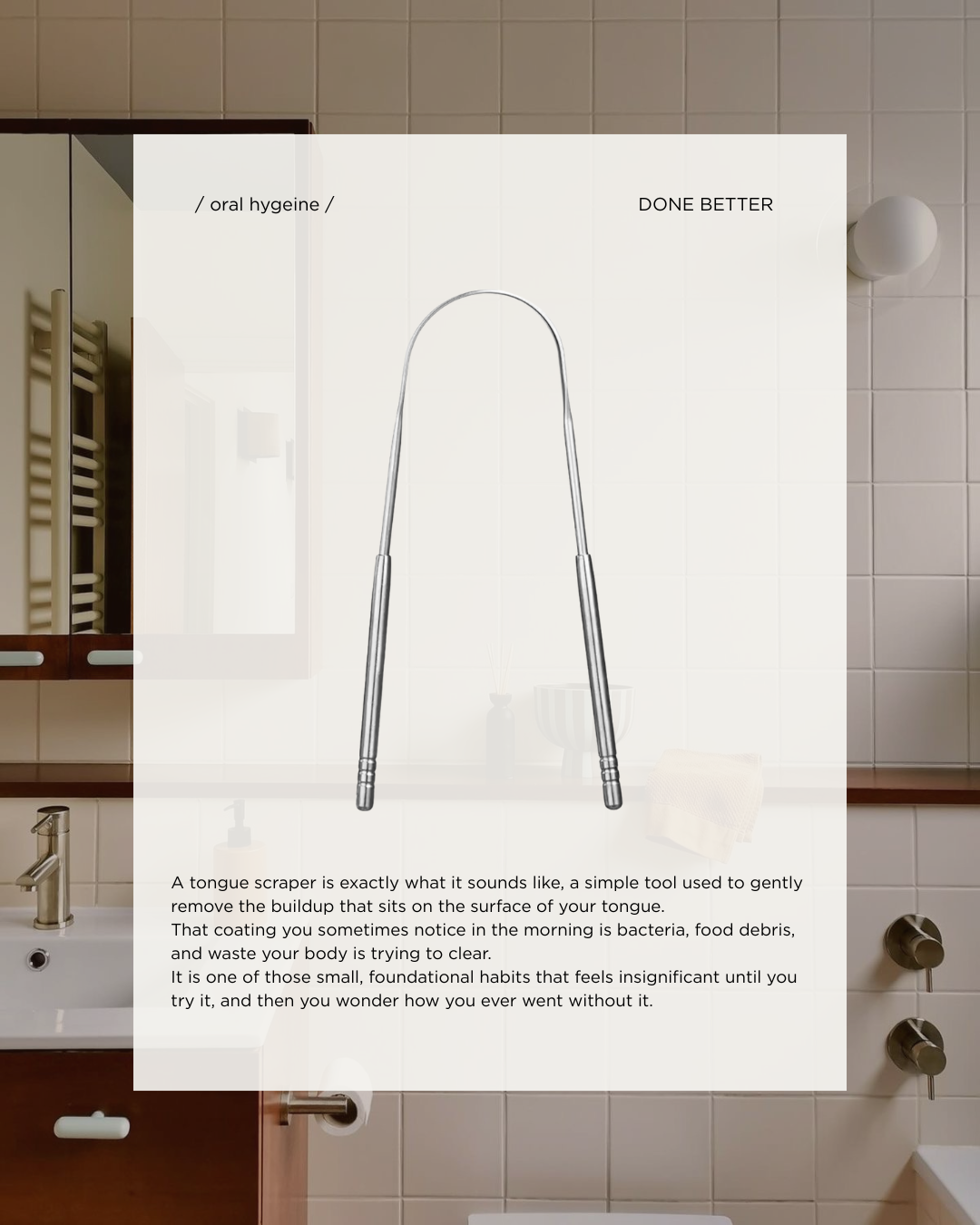 Stainless Steel Tongue Scraper